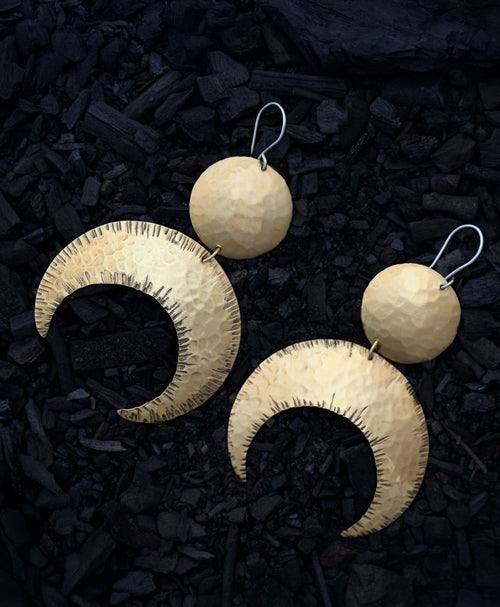 Crescent Moons - Small Brass