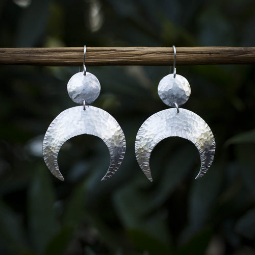 Crescent Moons-Small Silver