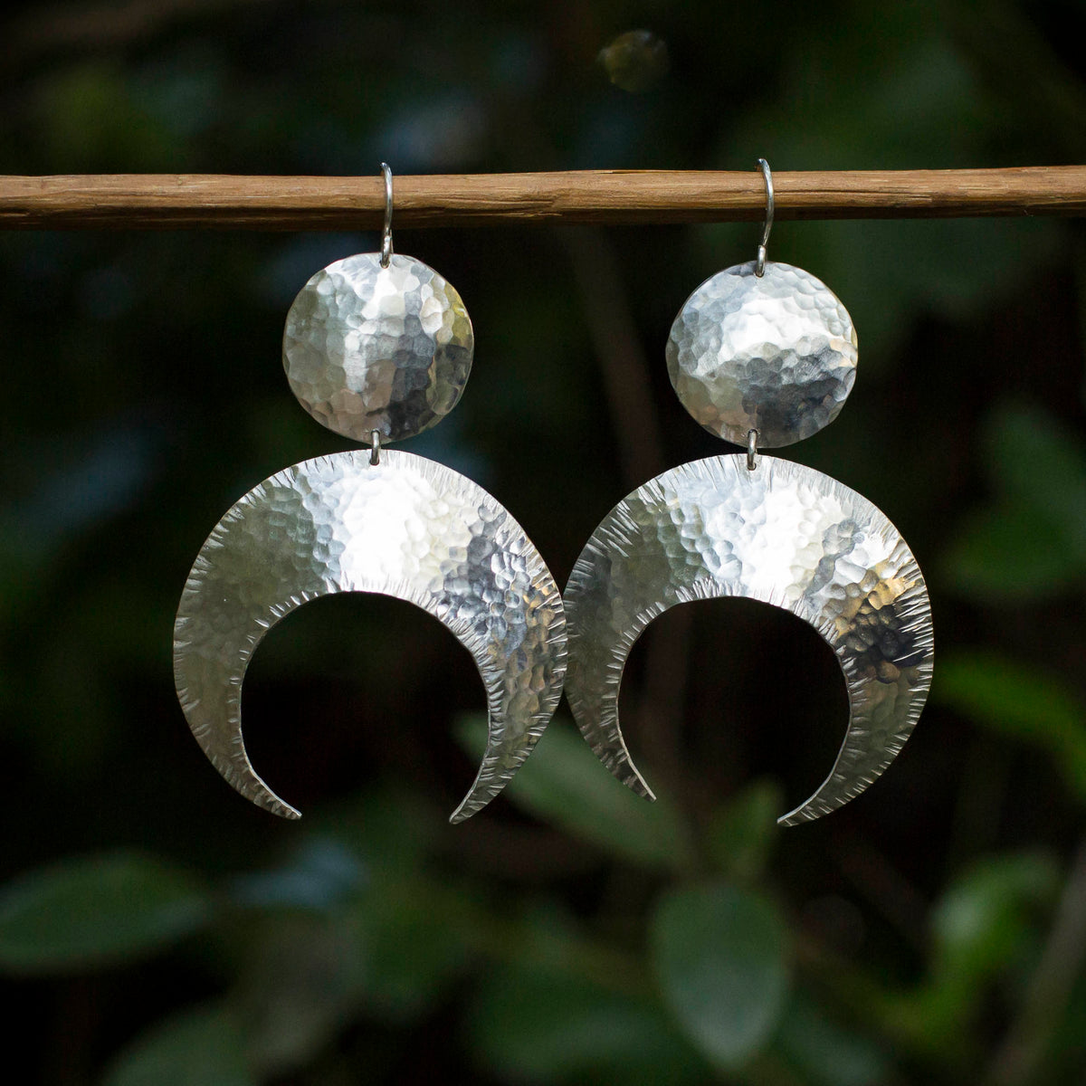Crescent Moons - Large Silver